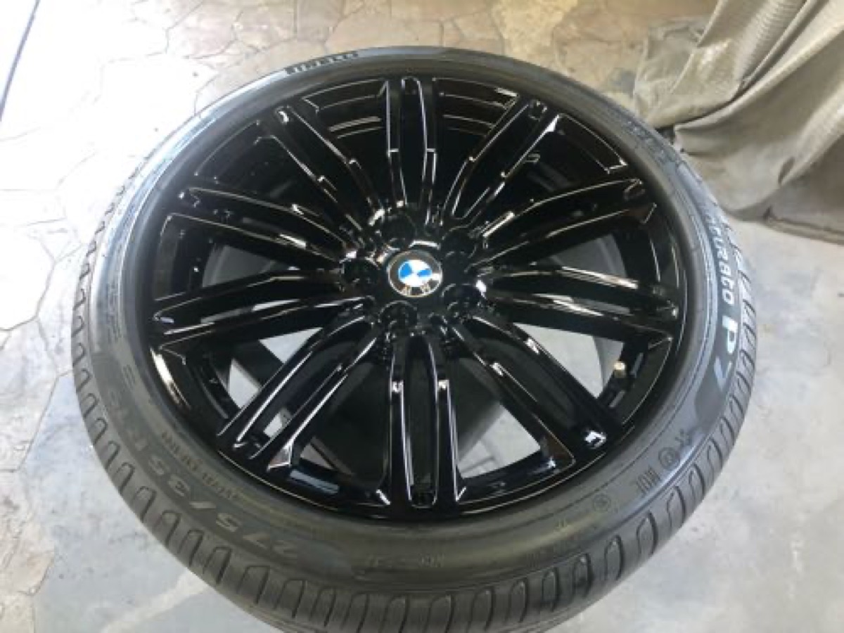 BMW 純正ホイール カラーチェンジ グロスブラック 施工写真 4