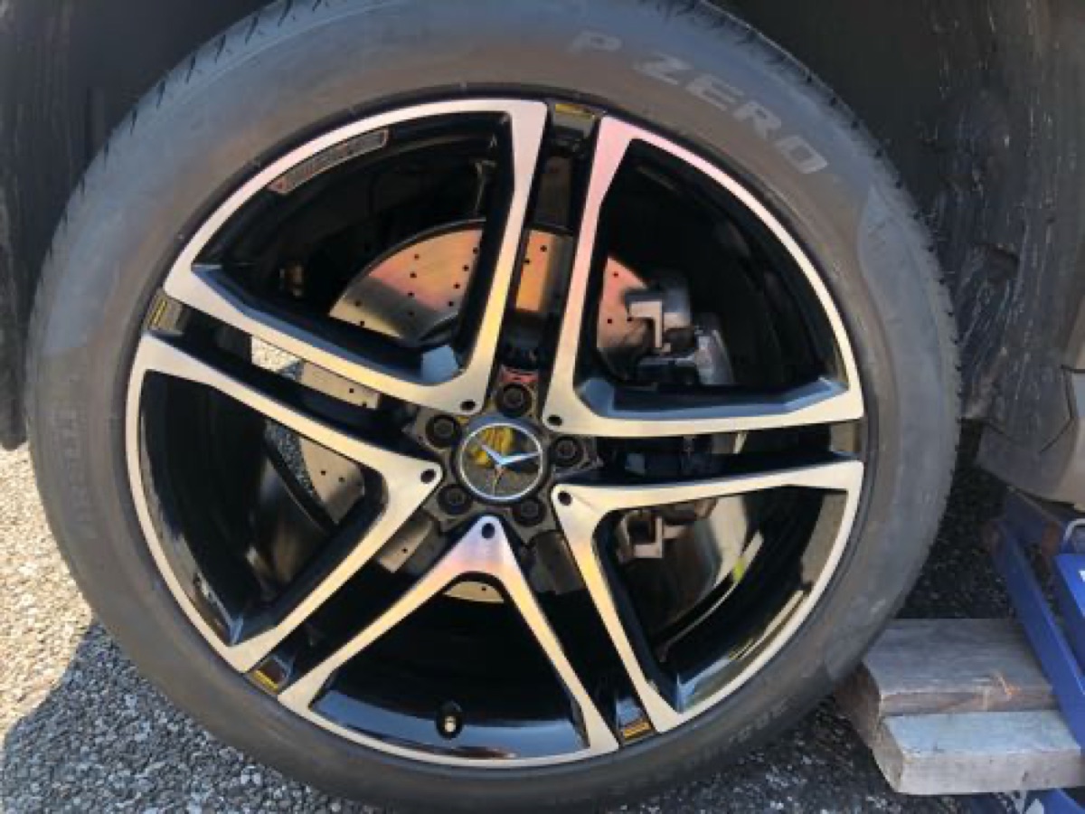 ベンツ GLS純正ホイール ガリ傷修理 ポリッシュホイール修理 施工写真 5