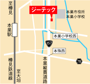 ジーテックの詳細マップ